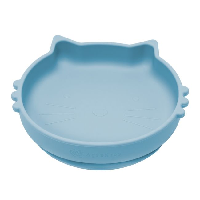 Bol din silicon, AppeKids, Kitty II - Aqua Blue KRTAK275282