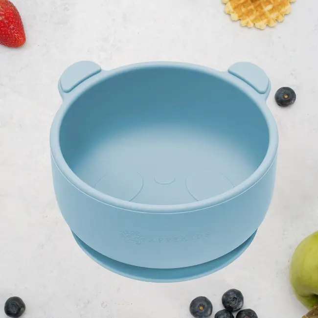 Bol din silicon cu ventuza, AppeKids, The Little Bear - Aqua Blue KRTAK275138