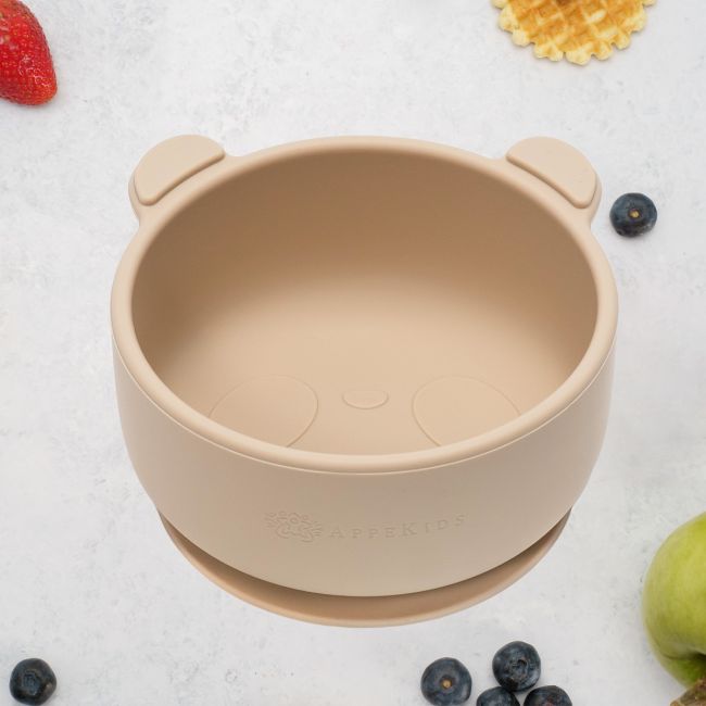 Bol din silicon cu ventuza, AppeKids, The Little Bear - Bubble Beige KRTAK275107