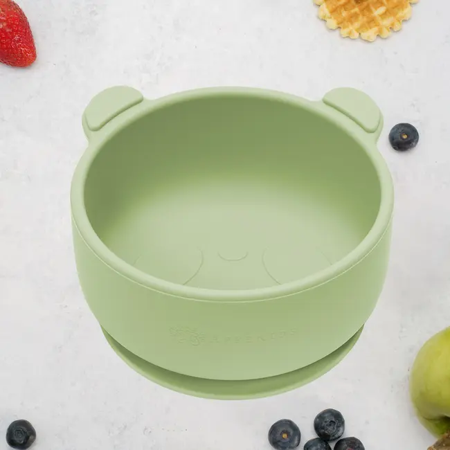 Bol din silicon cu ventuza, AppeKids, The Little Bear - Raw Green KRTAK275145