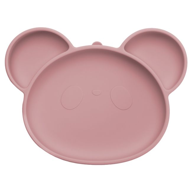 Farfurie din silicon cu ventuza, AppeKids, Panda - Old Rose KRTAK275879