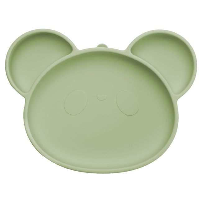 Farfurie din silicon cu ventuza, AppeKids, Panda - Raw Green KRTAK275893