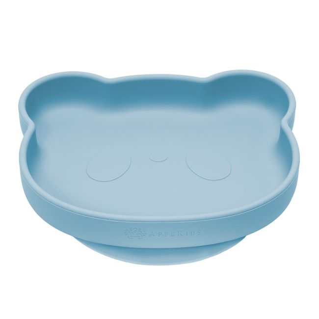 Farfurie din silicon cu ventuza, AppeKids, The Little Bear - Aqua Blue KRTAK275183