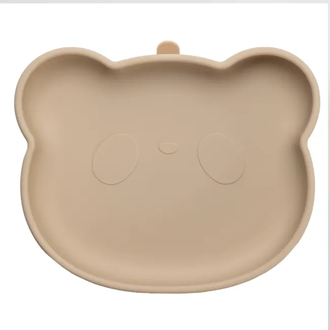 Farfurie din silicon cu ventuza, AppeKids, The Little Bear - Bubble Beige KRTAK275152