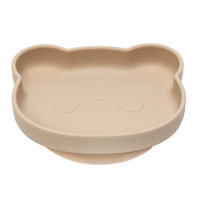 Farfurie din silicon cu ventuza, AppeKids, The Little Bear - Bubble Beige KRTAK275152