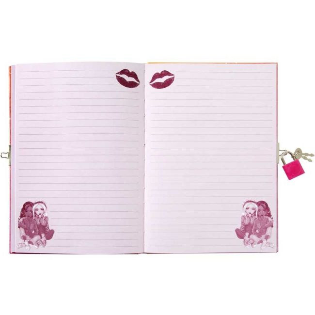Jurnal Besties A5 cu Cheie si Lacat - 60 de Foi, Hartie Roz Liniata Grafix GR140029 BBJGR140029_Initiala