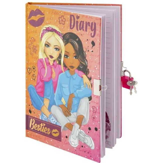 Jurnal Besties A5 cu Cheie si Lacat - 60 de Foi, Hartie Roz Liniata Grafix GR140029 BBJGR140029_Initiala