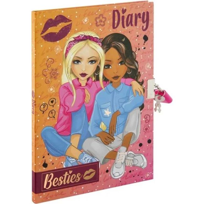 Jurnal Besties A5 cu Cheie si Lacat - 60 de Foi, Hartie Roz Liniata Grafix GR140029 BBJGR140029_Initiala