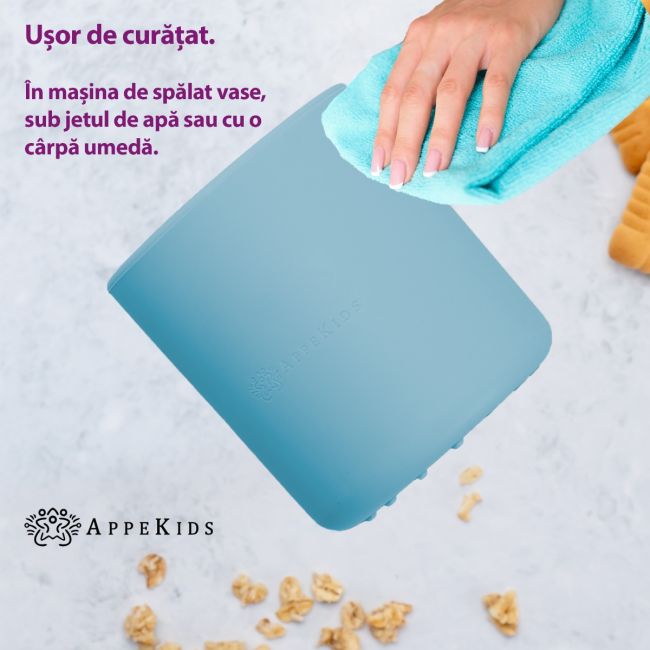 Pahar din silicon, AppeKids - Aqua Blue KRTAK275480
