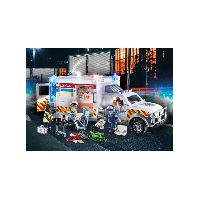 Playmobil - Ambulanta Cu Lumini Si Sunete ARTPM70936