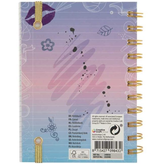 Caiet Besties A6 - Design colorat si modern pentru fetite Grafix GR140016 BBJGR140016_Mov