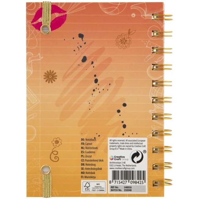 Caiet Besties A6 - Design colorat si modern pentru fetite Grafix GR140016 BBJGR140016_Portocaliu