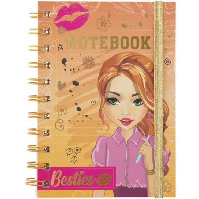 Caiet Besties A6 - Design colorat si modern pentru fetite Grafix GR140016 BBJGR140016_Portocaliu