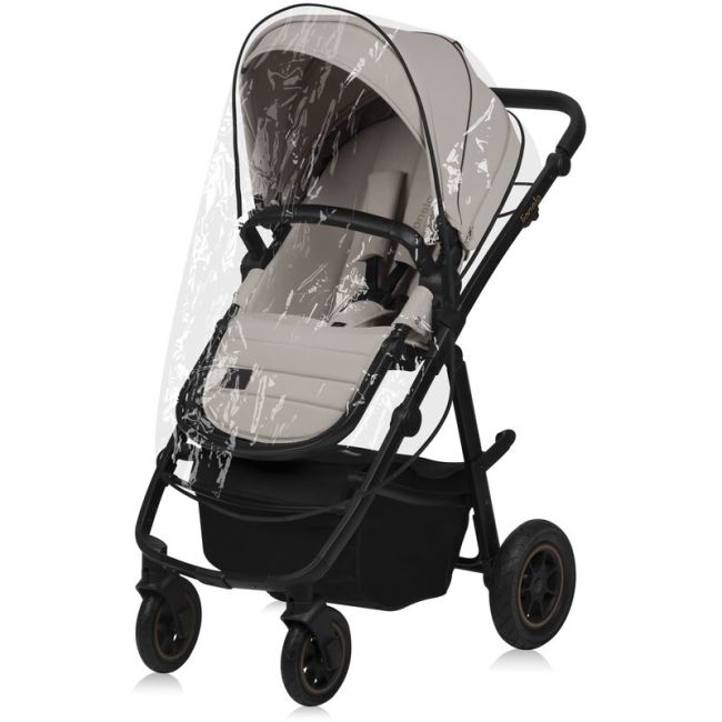 Carucior 2 in 1, Lionelo, Amber Plus, Cadru aluminiu, Cu landou intarit si salteluta moale, Reversibil, Maner ajustabil, Cu accesorii, Cu ventilatie panoramica 3D, Pana la 22 kg, EN1888-1, EN1888-2, EN1466, Bej BYNLO-AMBER_PLUS_2IN1_BEIGE_SAND