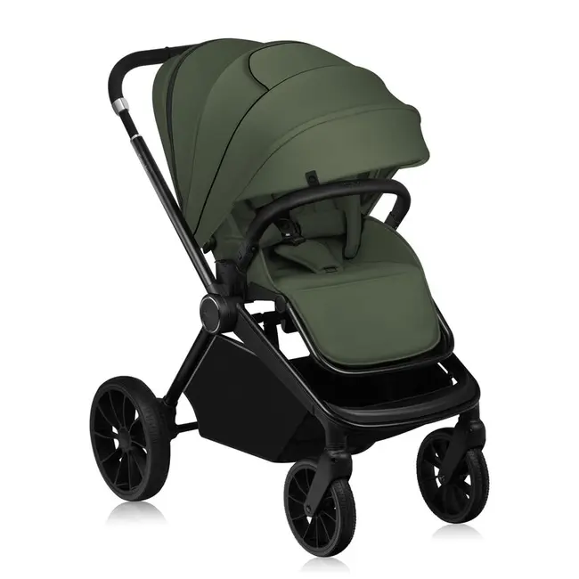 Carucior sport, Lionelo, Mika Plus, Cadru din aluminiu, Cu maner reversibil, Copertina XXL, Spatar reglabil in 3 pozitii, Cu accesorii, Pana la 22 kg, 6-48 luni; EN1888-1, EN1888-2 EN1466, Verde BYNLO-MIKA_PLUS_GREEN_OLIVE