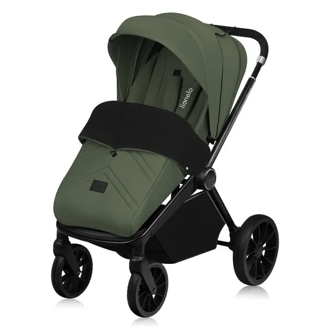 Carucior sport, Lionelo, Mika Plus, Cadru din aluminiu, Cu maner reversibil, Copertina XXL, Spatar reglabil in 3 pozitii, Cu accesorii, Pana la 22 kg, 6-48 luni; EN1888-1, EN1888-2 EN1466, Verde BYNLO-MIKA_PLUS_GREEN_OLIVE