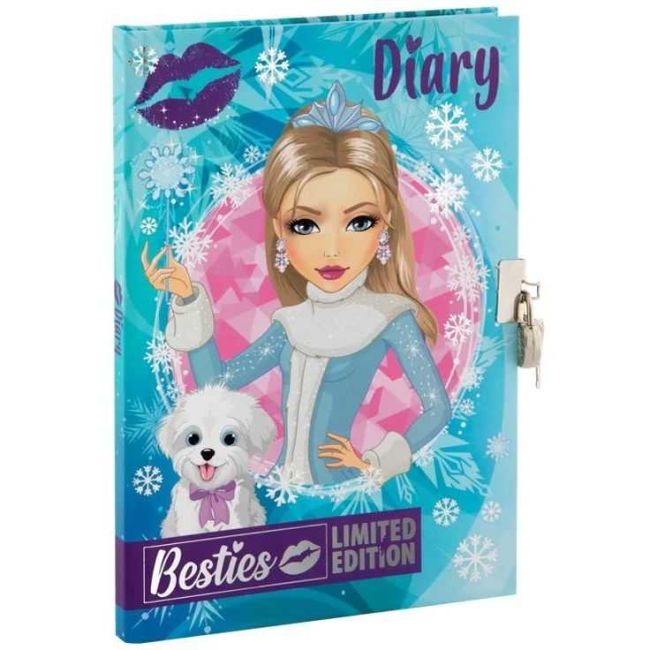 Jurnal Besties Ice Queen A5 cu Cheie si Lacat - 60 de Foi, Hartie Albastra Liniata Grafix GR141005 BBJGR141005_Initiala