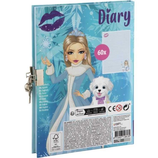 Jurnal Besties Ice Queen A5 cu Cheie si Lacat - 60 de Foi, Hartie Albastra Liniata Grafix GR141005 BBJGR141005_Initiala