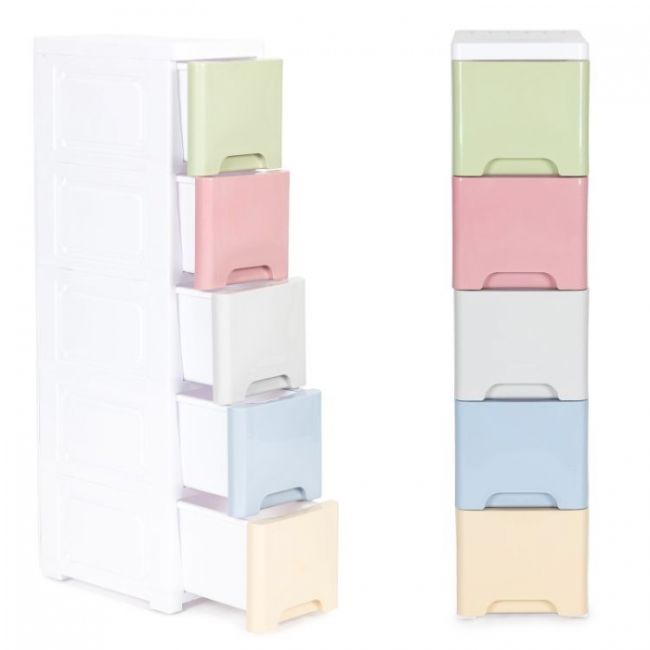 Raft cu 5 compartimente pentru depozitarea diverselor obiecte modernhome - multicolor edeedipjjcbs0019-05a