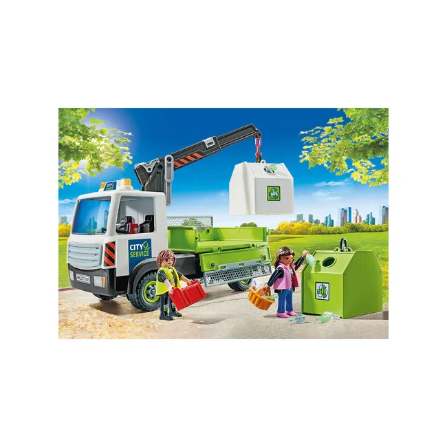 Playmobil - Camion De Reciclare Sticla Cu Container ARTPM71431