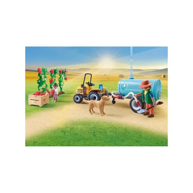 Playmobil - Tractor Cu Remorca Si Cisterna De Apa ARTPM71442