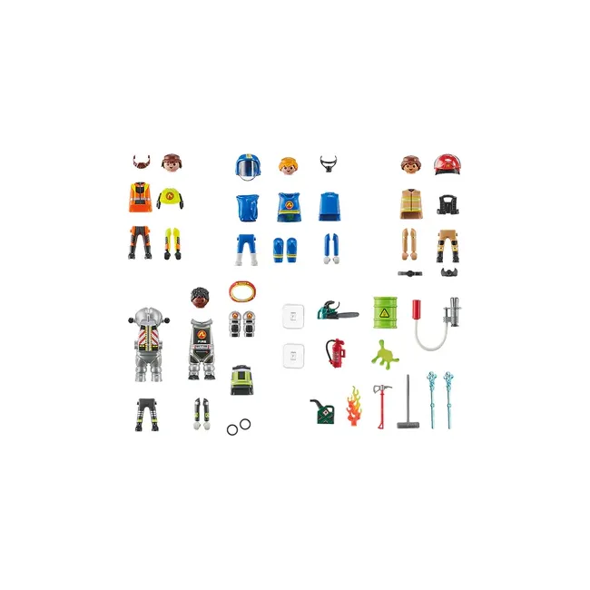 Playmobil-CREEAZA PROPRIA FIGURINA ECHIPA DE POMPIERI ARTPM71468