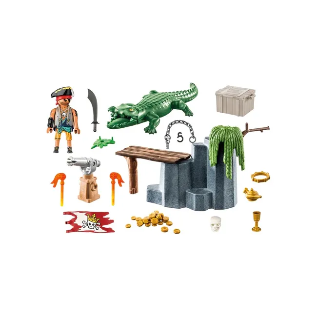 Playmobil-PIRAT CU ALIGATOR ARTPM71473
