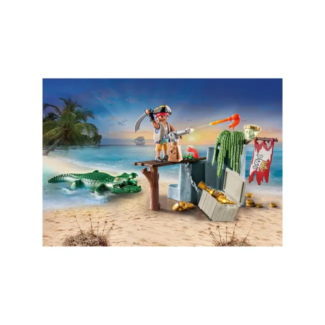 Playmobil-PIRAT CU ALIGATOR ARTPM71473