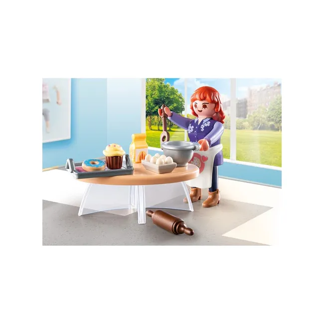 Playmobil-FIGURINA FEMEIE PATISER ARTPM71479