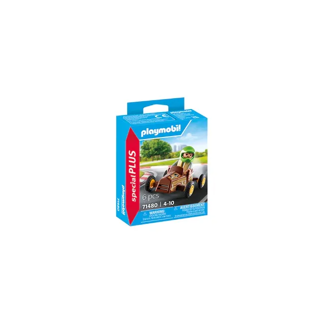 Playmobil-FIGURINA COPIL CU KART ARTPM71480