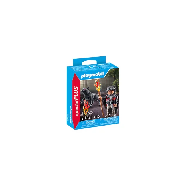 Playmobil-FIGURINA RAZBOINIC CU LUP ARTPM71482