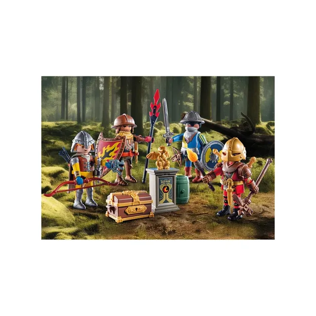 Playmobil-CREEAZA PROPRIA FIGURINA CAVALERII NOVELMORE ARTPM71487