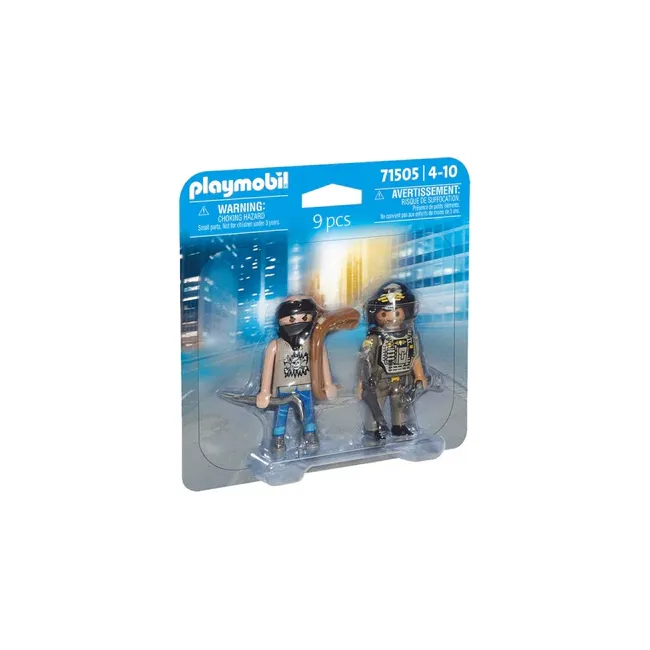 Playmobil-SET 2 FIGURINE POLITIST CU HOT ARTPM71505