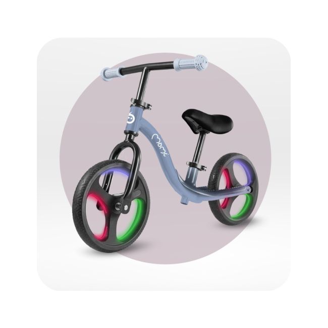 Bicicleta fara pedale cu roti led , Momi Isoka - Blue KRTROBI00075