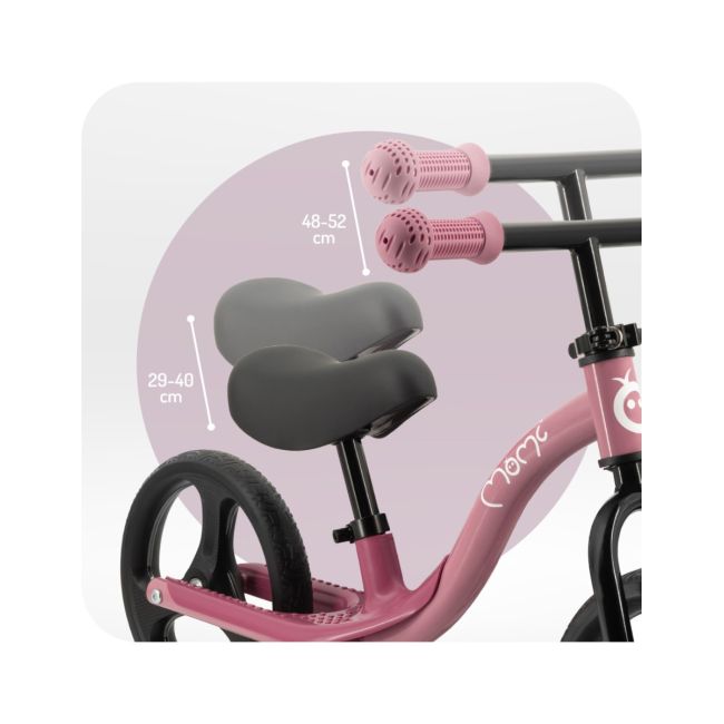 Bicicleta fara pedale cu roti led , Momi Isoka - Pink KRTROBI00074
