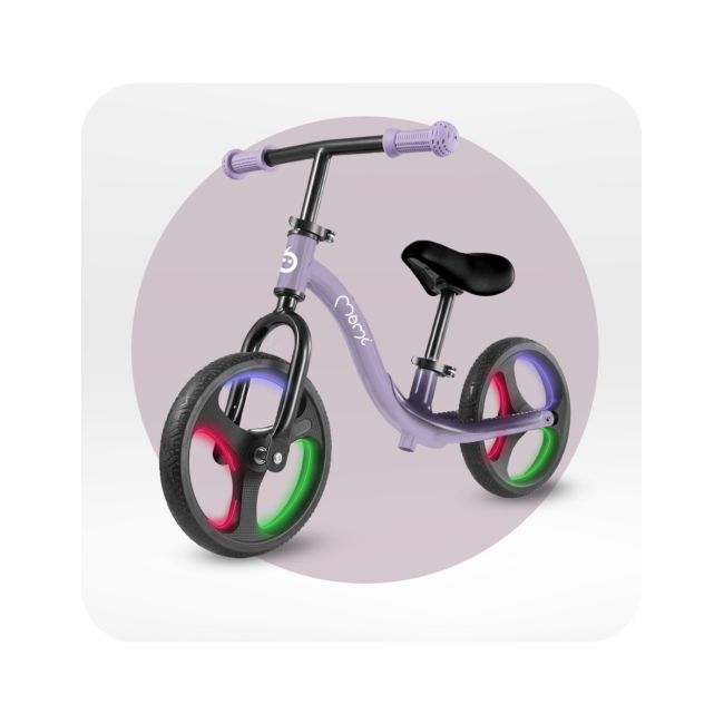 Bicicleta fara pedale cu roti led , Momi Isoka - Purple KRTROBI00077