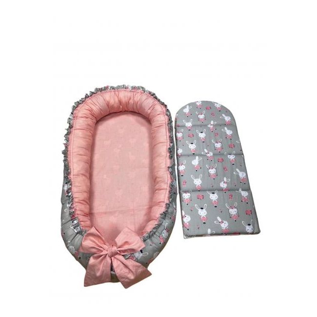 Cuib-Baby Nest My Kids Bunny Pink MYK00087115