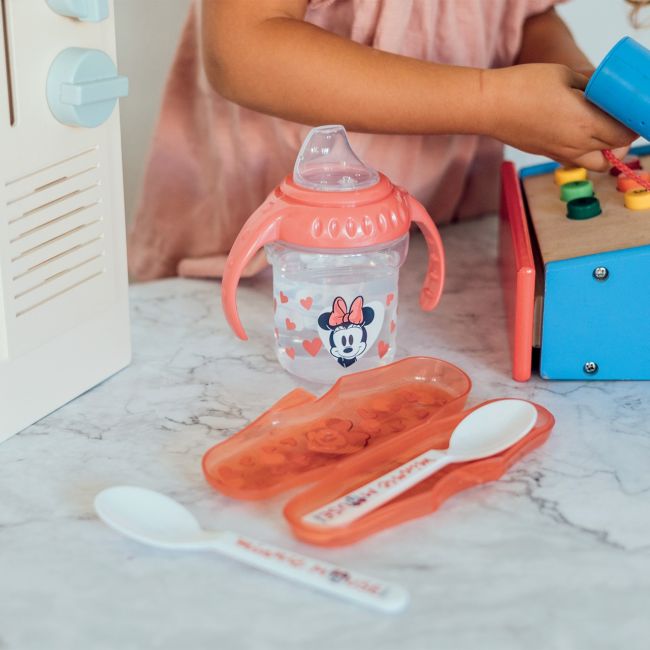 DISNEY MINNIE CANA CU CAPAC SI MANERE 250 ML - CIOC DIN SILICON DNBST10727