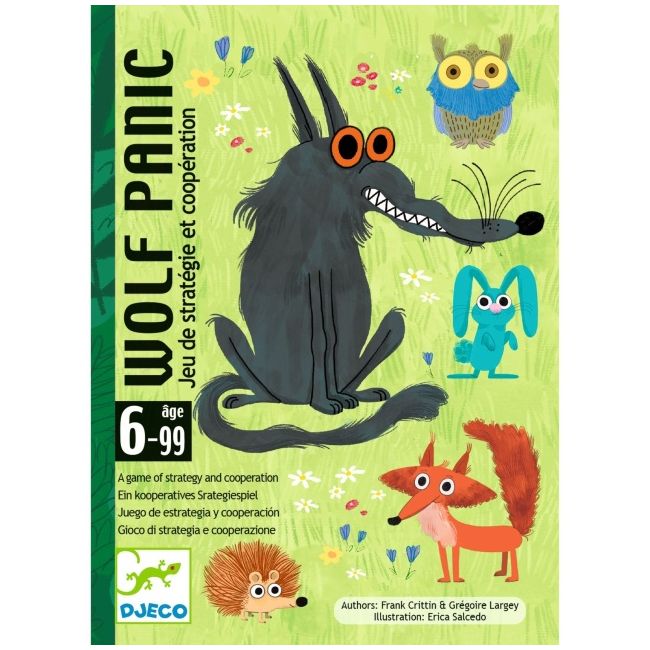 Joc de cooperare cu carti wolf panic, djeco dj05080