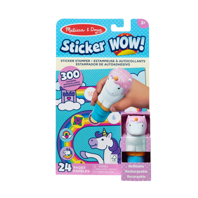 Activitati cu autocolante sticker wow unicorn - okemd32013
