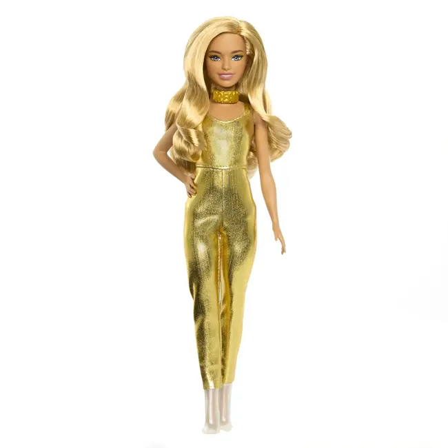 BARBIE PAPUSA BARBIE FASHIONISTAS BLONDA CU SALOPETA AURIE VIVMTHRH19