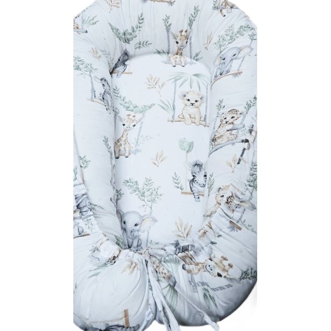 Baby nest din bumbac, Appekids, Safari KRT142166