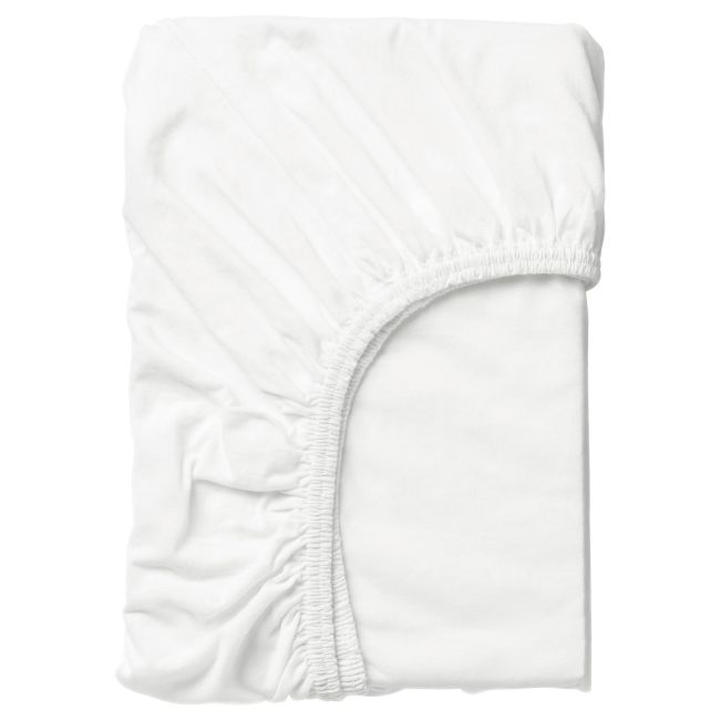 Cearsaf Din Bumbac Jersey Cu Elastic Pe Contur 160x200 Cm, Alb Pjb6259