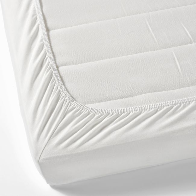 Cearsaf Din Bumbac Jersey Cu Elastic Pe Contur 160x200 Cm, Alb Pjb6259