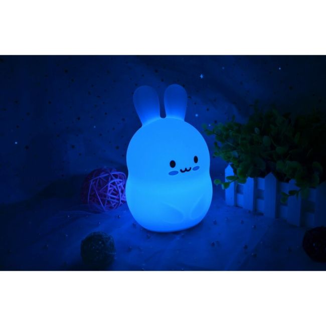 Lampa de veghe, FreeON, Silicon moale, Cu telecomanda si cablu USB, Cu 9 culori diferite si cronometru, Bear BYN84966