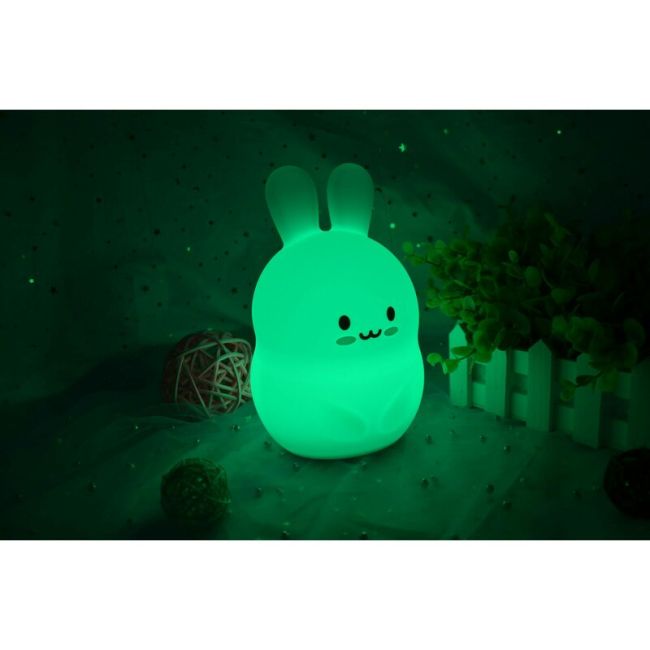 Lampa de veghe, FreeON, Silicon moale, Cu telecomanda si cablu USB, Cu 9 culori diferite si cronometru, Bear BYN84966