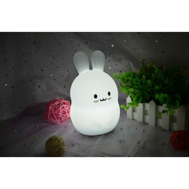 Lampa de veghe, FreeON, Silicon moale, Cu telecomanda si cablu USB, Cu 9 culori diferite si cronometru, Owl BYN84980