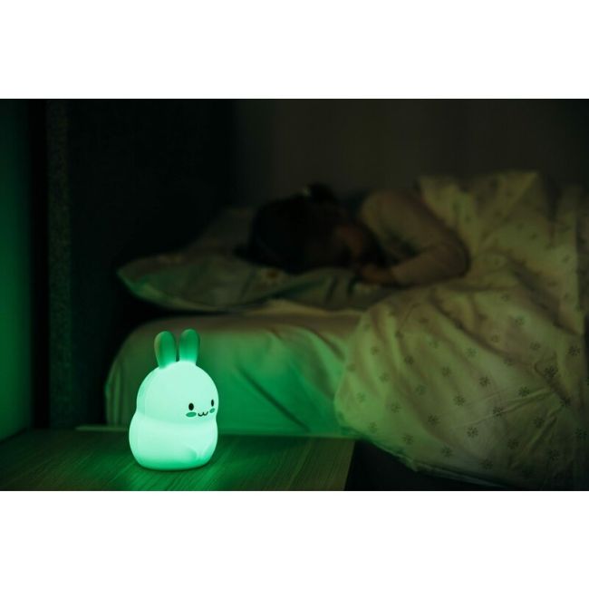 Lampa de veghe, FreeON, Silicon moale, Cu telecomanda si cablu USB, Cu 9 culori diferite si cronometru, Owl BYN84980