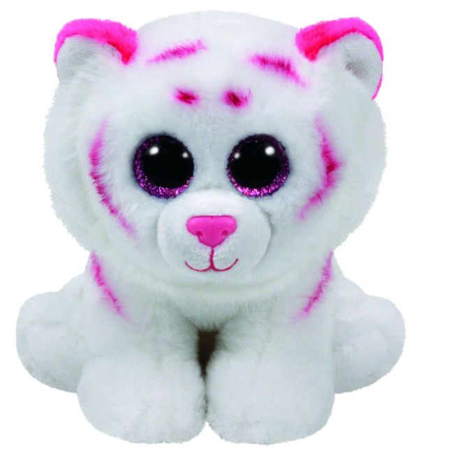 PLUS TY 24CM BEANIE BABIES TABOR TIGRU ALB ROZ VIVTY90247
