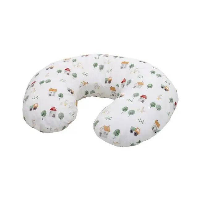 Perna alaptare, Bubaba, Cu husa detasabila, 70x60x18 cm, Farm/White BYN83969